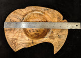 Maple burl natural edge hand-turned bowl.