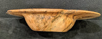 Maple burl natural edge hand-turned bowl.