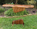 Walnut floating table