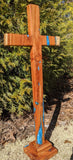 Large Cedar Cross with epoxy inlay