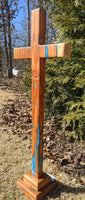 Large Cedar Cross with epoxy inlay