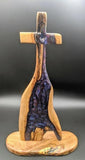 Angel cross with epoxy inlay